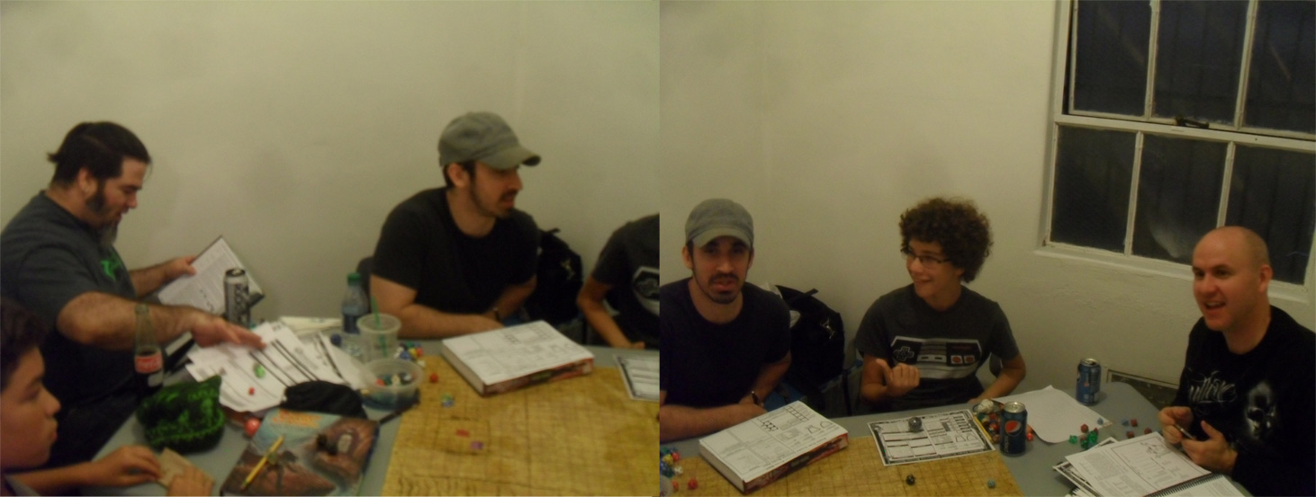 I have the worst camera, and the room given to us was a tiny space but we managed to have a great time anyway. It looks like Sean just finished paralyzing the four armed gargoyle permanently. Now that I think about it, I don't think they can be paralyzed! Thanks again everybody!
