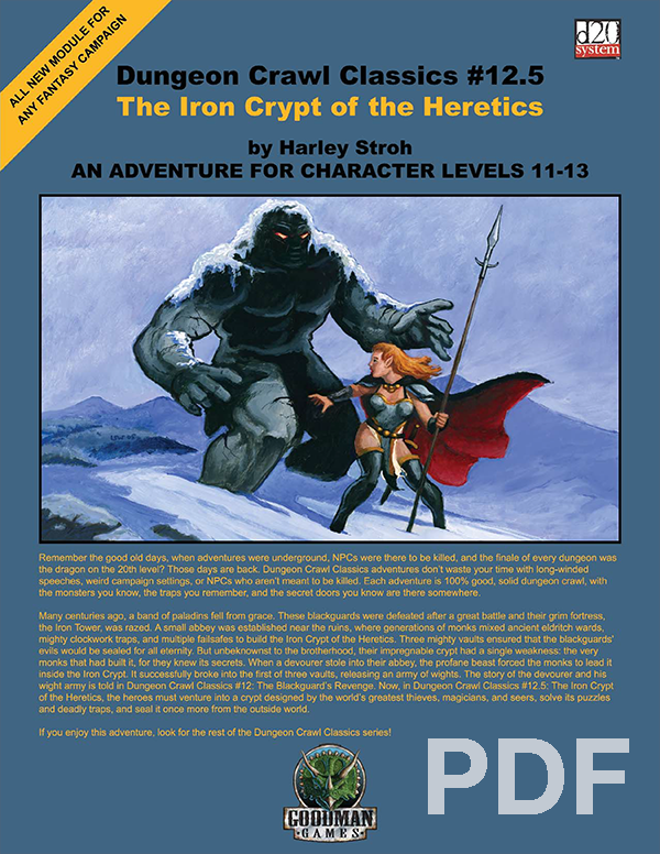 Cover of Dungeon Crawl Classics #12.5: Iron Crypt of the Heretics