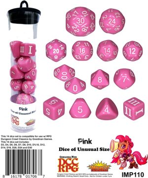 Dice of Unusual Size: Pink Dice Set