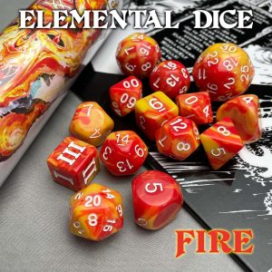 DCC RPG Dice – Elemental Dice: Fire