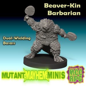 Mutant Mayhem Minis: Beaver-Kin Barbarian 3D-Printable Miniature