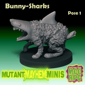 Mutant Mayhem Minis: Bunny-Shark (pose 1) 3D-Printable Miniature