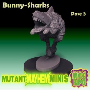 Mutant Mayhem Minis: Bunny-Shark (pose 3) 3D-Printable Miniature