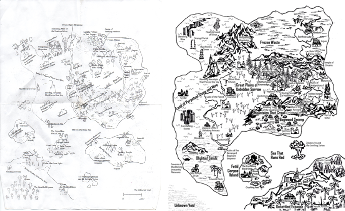 The original Hubris map I drew before it was saved and made WAY better by my wife, Angie.