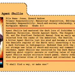 G.G. Joe File Card: Agent Skullie