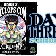 Sunday’s Lineup for Bride of Cyclops Con